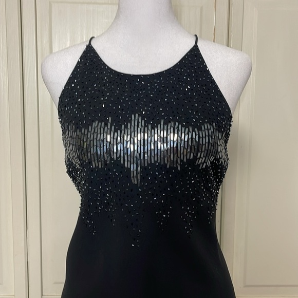 CACHET Women’s Black Beaded Formal Maxi Gown Size 8 - Picture 3 of 10